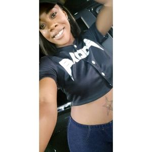 "Baddie" crop top Jersey